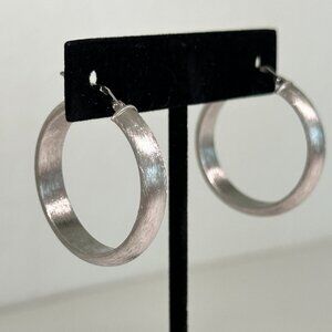Elegant Italian 925 Silver Hoop Earrings